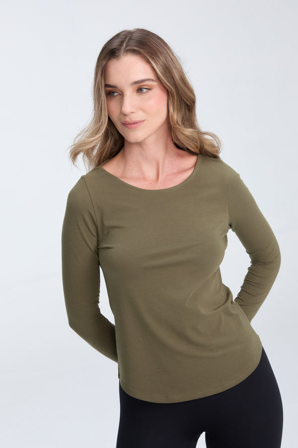Clea Long Sleeve Tee | AlgaKnit